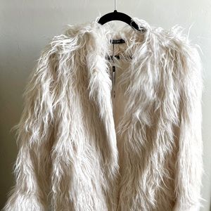 nasty gal shaggy faux fur coat